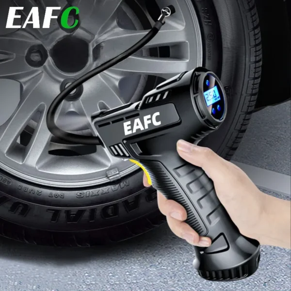 120W Handheld Air Compressor Wireless/Wired Inflatable Pump Portable Air Pump Tire Inflator Digital for Car Bicycle Balls