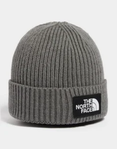 The North Face Logo Box Cuffed Beanie grey