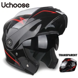 Unisex Motorcycle Helmet DOT Certification Double Lens Cross Section